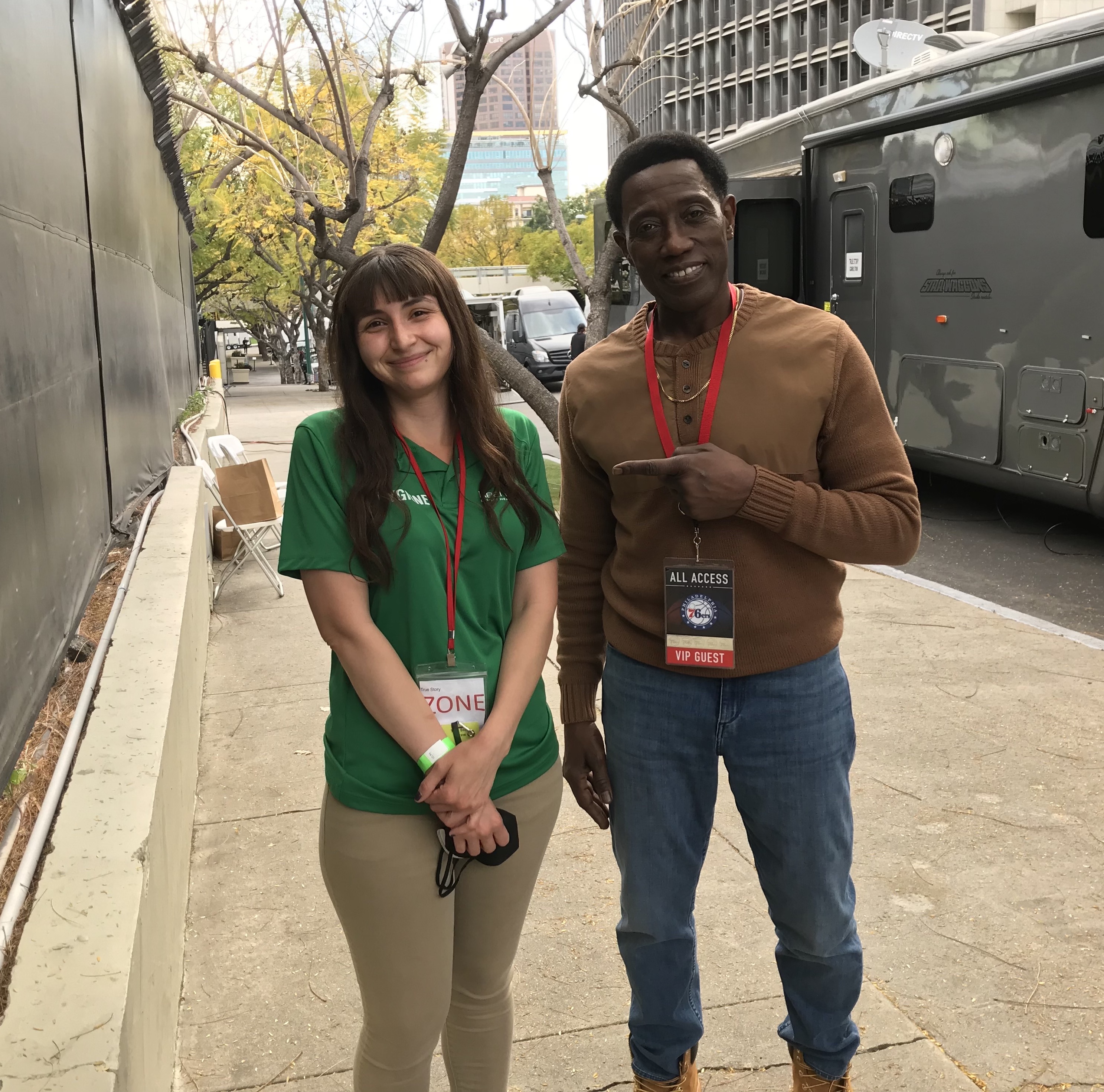  Wesley Snipes & Michele Lee Nock on Set 2021 